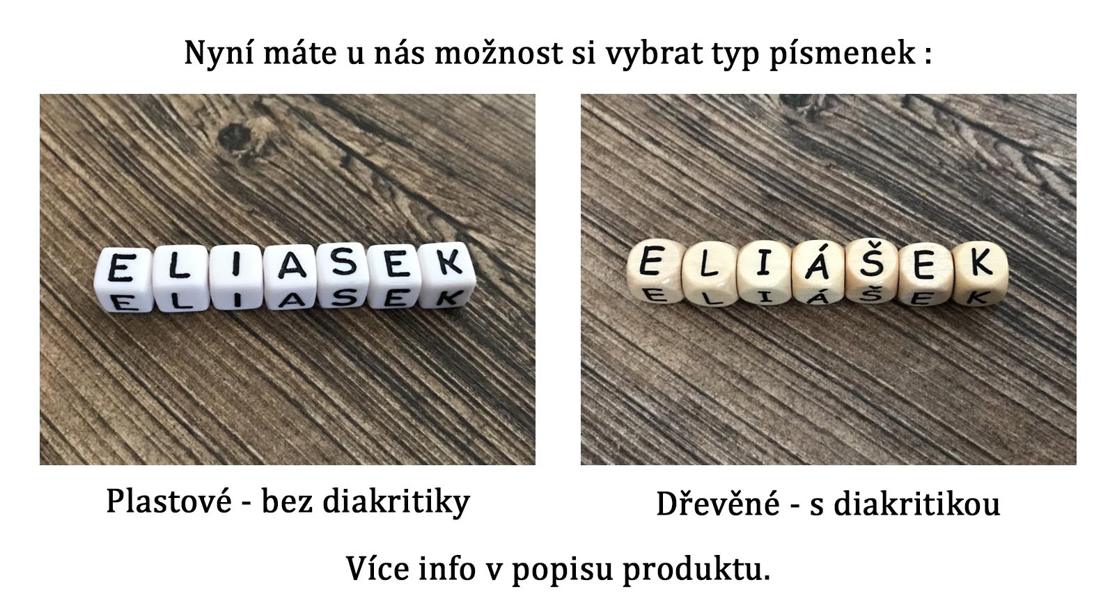 Řetízek na dudlík č.46 - jméno volitelné